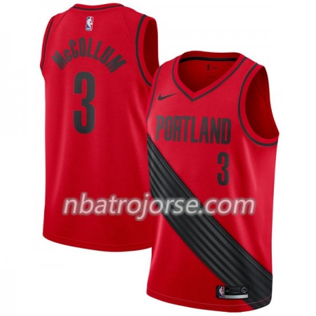 Män Portland Trail Blazers Tröja CJ McCollum 3 Nike 2017-18 Röd Swingman